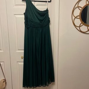 David’s Bridal One Shoulder Bridesmaid Dress With Full Skirt Size 20 Juniper